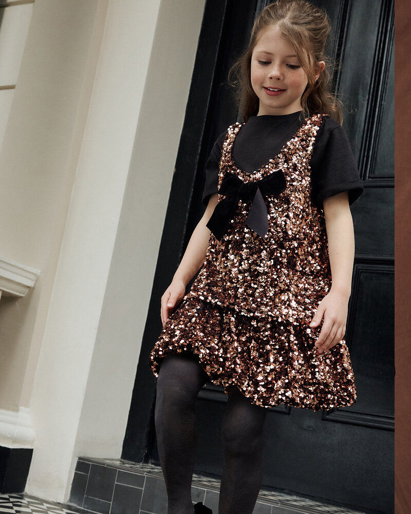 Odzież dziewczęca z cekinami